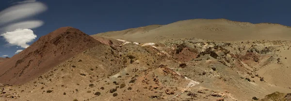 Alto Das Montanhas Dos Andes Panorama Vista Cordilheira Marrom Colorida — Fotografia de Stock
