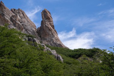 Orman ve kayalık dağlar.