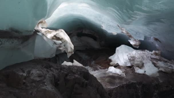 Glacier Vinciguerra Tierra Del Fuego Argentina Subterranean Glacier Rivers Pure — Stock Video