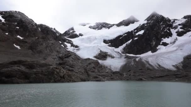 Blick Auf Den Gletscher Vinciguerra Den Anden Feuerland Argentinien Der — Stockvideo