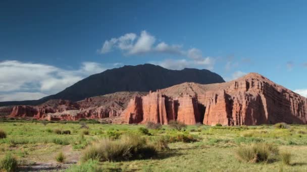 Time Lapse Popular Rock Formation Called Castles Quebrada Las Conchas — Vídeo de Stock