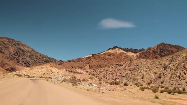 Pov Car Driving Popular Route Desert Mountains Jujuy Argentina — стоковое видео
