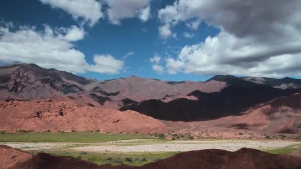 Zeitraffer Der Wüste Cafayate Salta Argentinien Blick Auf Die Vorbeiziehenden — Stockvideo