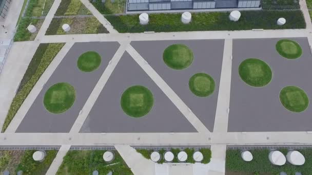 Zoom Out Public Garden City Park Popular Its Landscaping Design — Stock Video