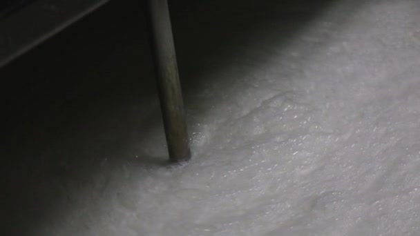 Transformation Alimentaire Production Industrielle Crème Glacée Vue Rapprochée Une Machine — Video