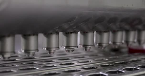 Industriell Glassproduktion Och Tillverkning Teknik Och Automation Närbild Bild Kommersiell — Stockvideo