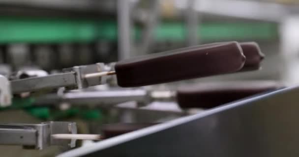 Fábrica Helados Industrial Automatización Tecnología Negocio Producción Alimentos Vista Una — Vídeo de stock