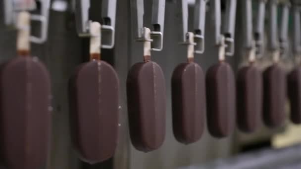 Industriële Ijsfabriek Automatisering Technologie Voedselproductie Zicht Een Machine Voor Het — Stockvideo