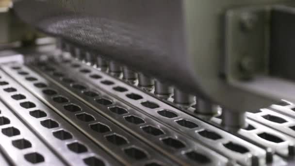 Industriell Glassproduktion Och Tillverkning Teknik Och Automation Närbild Bild Kommersiell — Stockvideo