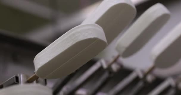 Industrie Alimentaire Automatisation Technologie Processus Production Crème Glacée Industrielle Vue — Video
