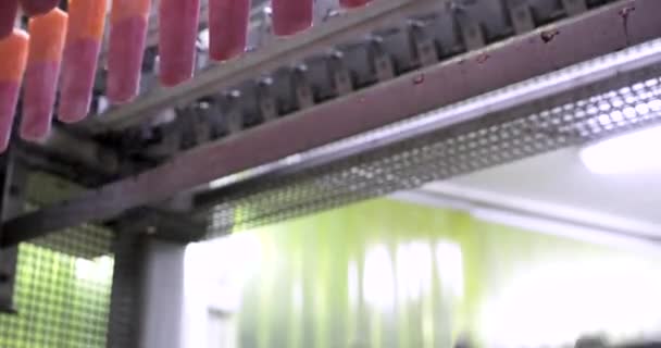 Lebensmittelindustrie Automatisierung Und Technologie Der Lebensmittelproduktion Kommerzielle Maschine Mit Erdbeer — Stockvideo