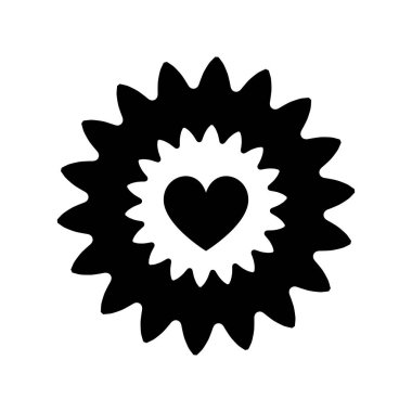 Kalbin içindeki vites, vektör çizimleri elementleri