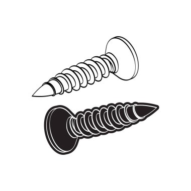 vida, hex soket ile baş, vektör illüstrasyon