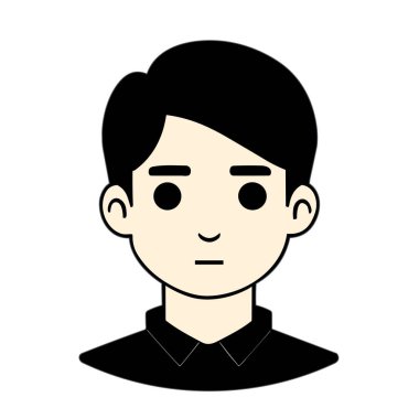 Genç düz çocuk vektör görüntüsü