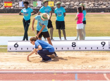 Odessa, Ukrayna - 1 Ağustos, 2016: Ukrayna 'nın yarışmaları arasında bir şampiyonluk sporu. Deniz oyunları.