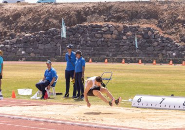 İstanbul, Türkiye - 21 Temmuz, 209: Türk atletizm şampiyonasında koşan tanımlanamayan sporcu