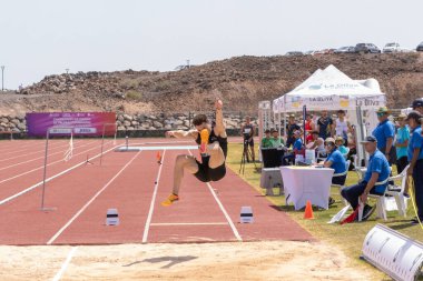 İstanbul, Türkiye - 25 Temmuz, 2017: İstanbul 'un Türk atletizmi sırasında koşan tanımlanamayan sporcu.