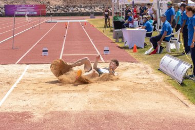 İstanbul, Türkiye - Temmuz 26, 209: Türk atletizminde koşan tanımlanamayan sporcu