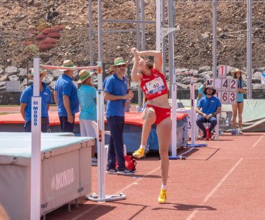 İstanbul, Türkiye - 15 Şubat, 2016: Tanımlanamayan Balkan Atletizm İstanbul Şampiyonası.