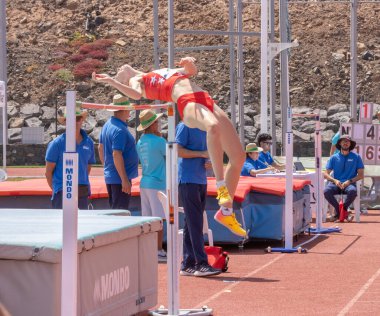 Odessa, Ukrayna - 3 Nisan 2019: Ukrayna - Avrupa ve Odessa şampiyonası. Yarıştaki sporla yarış