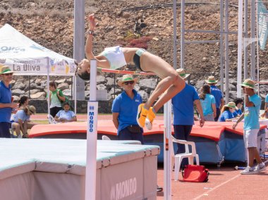 Odessa, Ukrayna - Eylül 1, 2017: 02: 016 Renkli yarışmalar sırasında genç kadınlar arasında. genç