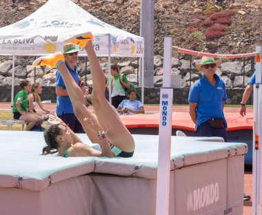 Rio de Janeiro - 1 Ağustos, 2016: atlet, Rio 216 olimpiyat oyunlarının final müsabakasında bir sunum yaptı.