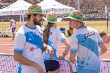 Odessa, Ukrayna - 2 Ağustos 2018: Ukrayna ragbi oyunları arasında oynanan Ukrayna spor müsabakası. Ukrayna sporları, spor. Gençler