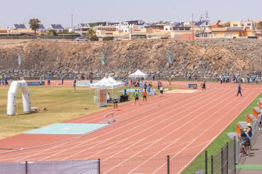 İstanbul, Türkiye - Ağustos 19, 21: 19: İstanbul 'da koşan sporcular