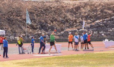 Odessa, Ukrayna - Haziran 310, 2019: Ukrayna Gençler Spor Şampiyonası. odessa. Odessa spor müsabakaları, çocuklar