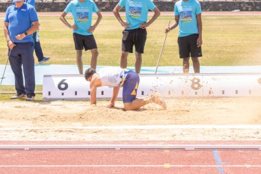 İstanbul, Türkiye - 24 Şubat, 209: Balkanlar Balkan Atletizm Şampiyonası sırasında koşan sporcu