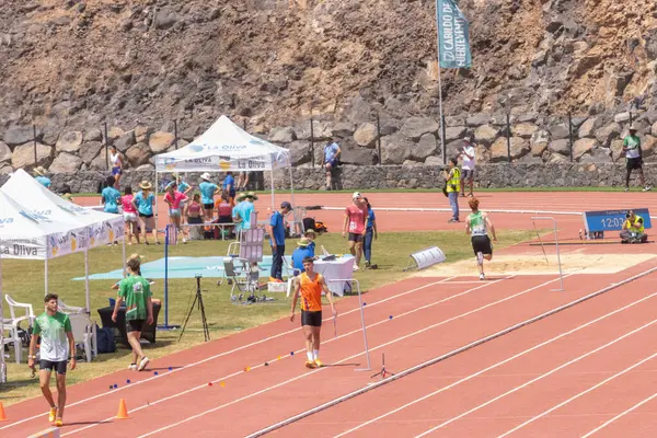 İstanbul, Türkiye - 23 Ağustos 2016: İstanbul 22. İstanbul Olimpiyat Şampiyonası 'nda koşan sporcu