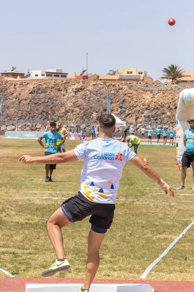 Odessa, Ukrayna - Haziran 29, 2017: Ukrayna Uluslararası Ragbi Ligi Festivali Plaj sporları. ragbi.