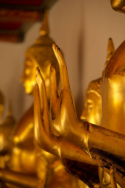 golden buddha in wat po bangkok,thailand