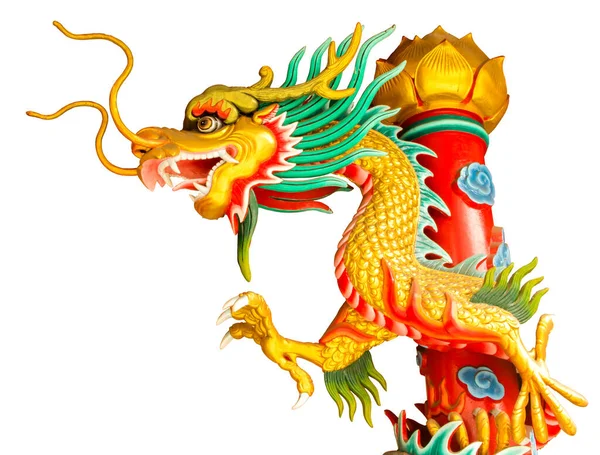 stock image golden dragon in chinese temple