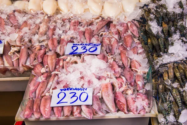 Αγορά Θαλασσινών Στην Ταϊλάνδη — Φωτογραφία Αρχείου