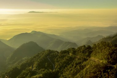 Chiangmai Tayland 'daki dağ manzarası