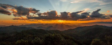 Chiangmai Tayland 'da gün batımı