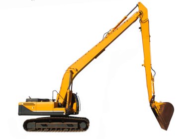 kazıcı beyaz arkaplanda izole edildi