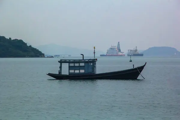 stock image a fishing boat on water