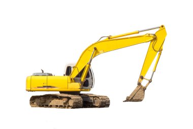 kazıcı beyaz arkaplanda izole edildi