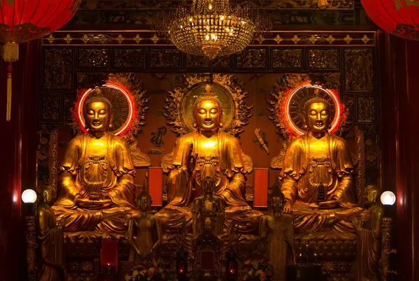 stock image Chinese Buddha of a Chinese temple in Thailand