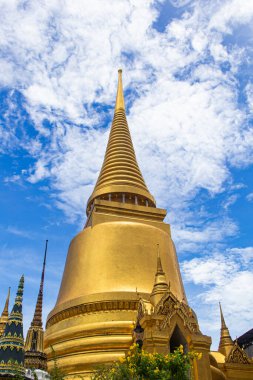 Altın tapınak Grand Palace ve Wat Phra Kaew (Zümrüt Buda Tapınağı) Bangkok Tayland