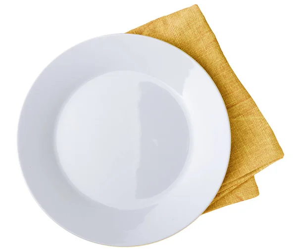 Empty Plate Tablecloth — Stock Photo, Image