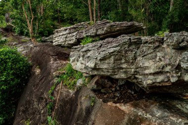 Dik kayalıklar, doğa, orman, güzel dağ gökyüzü, manzaralı yerler, turizm