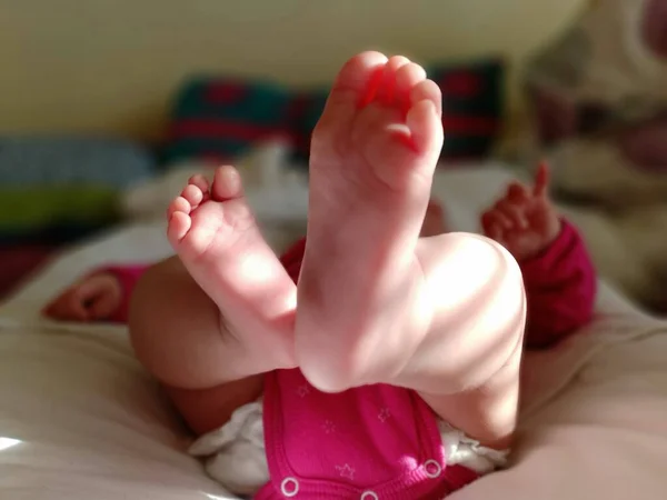 Füße Eines Schlafenden Babys — Stockfoto