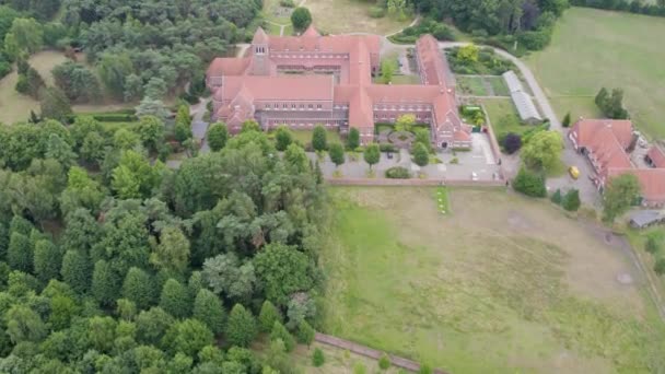 Juli 2022 Brecht Antwerpen Belgien Luftaufnahme Des Nonnenklosters Oder Der — Stockvideo