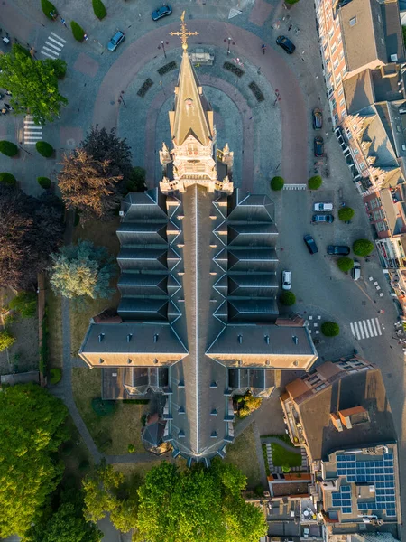 Duffel Antwerpen Belgien Juni 2023 Luftaufnahme Über Die Kirche Saint — Stockfoto