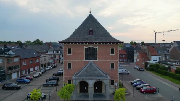 Duffel Antverpy Belgie Června 2023 Aerial View Church Saint Mary — Stock video