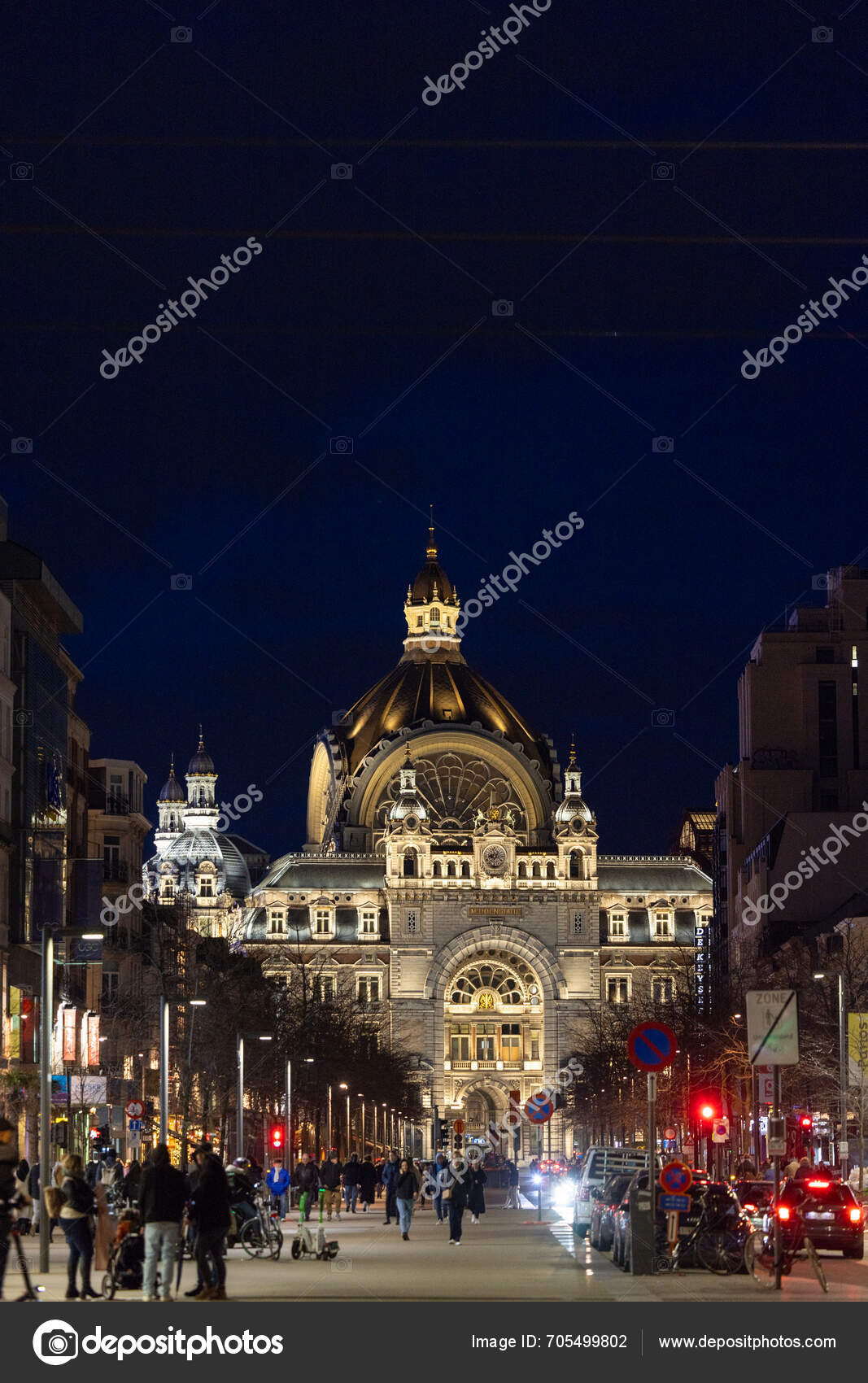 Antwerp Belgium January 25Th 2024 Image Captures Antwerp Central