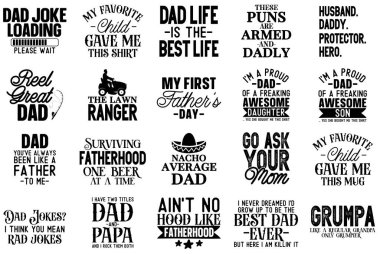 El yazısı tipografi Babalar Günü resmetme vektörü